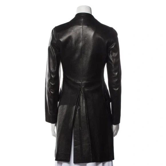 Prada Leather Trench Coat, size US2, IT38. - Picture 2 of 3